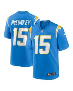 Ladd McConkey 15 Los Angeles Chargers Team Game Men Jersey – Powder Blue