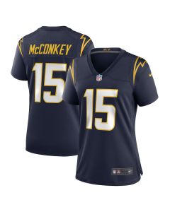 Ladd McConkey 15 Los Angeles Chargers Women’s Alternate Game Jersey – Navy