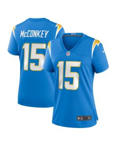 Ladd McConkey 15 Los Angeles Chargers Women’s Game Jersey – Powder Blue