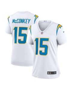 Ladd McConkey 15 Los Angeles Chargers Women’s Game Jersey – White