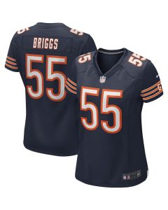 Lance Briggs 55 Chicago Bears Women Game Retired Jersey – Navy