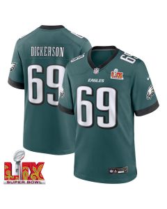 Landon Dickerson #69 Philadelphia Eagles Super Bowl LIX Jersey – Men’s – Midnight Green