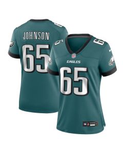 Lane Johnson 65 Philadelphia Eagles Women’s Team Game Jersey – Midnight Green