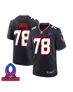 Laremy Tunsil 78 Houston Texans 2025 Pro Bowl Patch Game Men Jersey – Navy