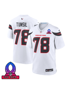 Laremy Tunsil 78 Houston Texans 2025 Pro Bowl Patch Game Men Jersey – White