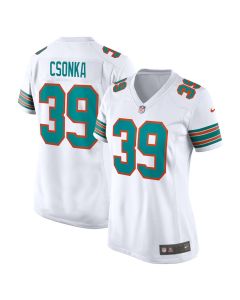 Larry Csonka 39 Miami Dolphins Women Retired Jersey – White