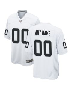 Las Vegas Raiders Men Custom Game Jersey – White