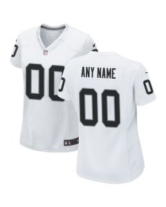 Las Vegas Raiders Women Custom Game Jersey – White