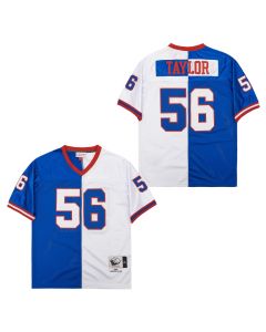 Lawrence Taylor 56 New York Giants Two-Toned Throwback Men Jersey – Blue/White