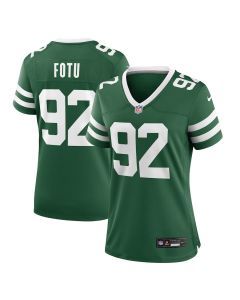 Leki Fotu 92 New York Jets Women’s Team Game Jersey – Legacy Green