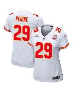 Leo Chenal 54 Kansas City Chiefs Super Bowl LVIII Patch Game Women Jersey – White