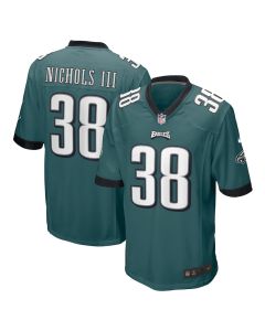 Lew Nichols III 38 Philadelphia Eagles Game Men Jersey – Midnight Green