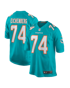 Liam Eichenberg 74 Miami Dolphins Men Game Jersey – Aqua
