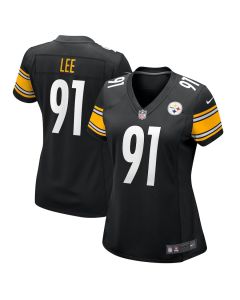 Logan Lee 91 Pittsburgh Steelers Women’s Game Jersey – Black