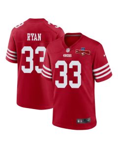 Logan Ryan 33 San Francisco 49ers NFC Champions Patch Game Men Jersey – Scarlet