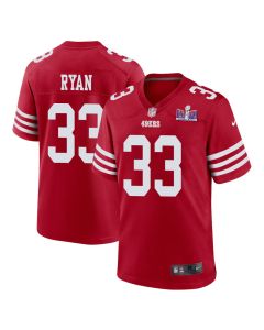 Logan Ryan 33 San Francisco 49ers Super Bowl LVIII Patch Game Men Jersey – Scarlet