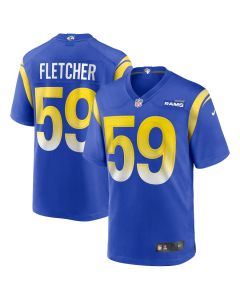 London Fletcher 59 Los Angeles Rams Men Game Retired Jersey – Royal