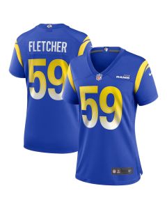 London Fletcher 59 Los Angeles Rams Women Game Retired Jersey – Royal