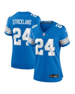 Loren Strickland 24 Detroit Lions Women’s Team Game Jersey – Blue