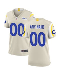 Los Angeles Rams Women Custom Game Jersey – Bone