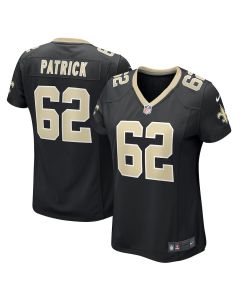Lucas Patrick 62 New Orleans Saints Women’s Game Jersey – Black