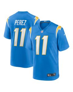 Luis Perez 11 Los Angeles Chargers Team Game Men Jersey – Powder Blue