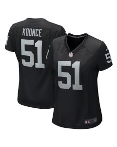 Malcolm Koonce 51 Las Vegas Raiders Women Game Jersey – Black