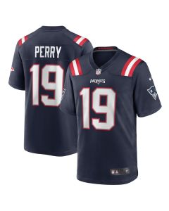 Malcolm Perry 19 New England Patriots Men Game Jersey – Navy