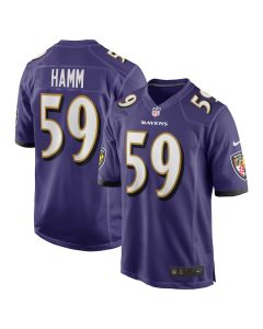 Malik Hamm 59 Baltimore Ravens Team Game Men Jersey – Purple
