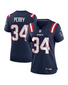 Mark Perry 34 New England Patriots Women’s Team Game Jersey – Navy
