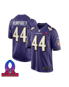 Marlon Humphrey 44 Baltimore Ravens 2025 Pro Bowl Patch Game Men Jersey – Purple