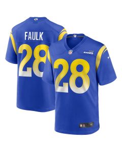 Marshall Faulk 28 Los Angeles Rams Men Game Retired Jersey – Royal