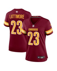 Marshon Lattimore 23 Washington Commanders Women’s Game Jersey – Burgundy