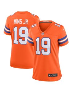 Marvin Mims Jr 19 Denver Broncos Women’s Mile High Collection 1977 Throwback Player Game Jersey – Orange