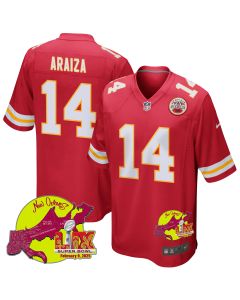 Matt Araiza 14 Kansas City Chiefs Super Bowl LIX New Orleans Patch Game Men Jersey – Red