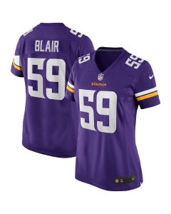 Matt Blair 59 Minnesota Vikings Women Game Retired Jersey – Purple