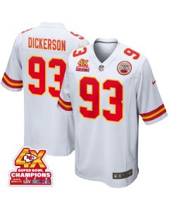 Matt Dickerson 93 Kansas City Chiefs Super Bowl LVIII Champions 4X Game Men Jersey – White