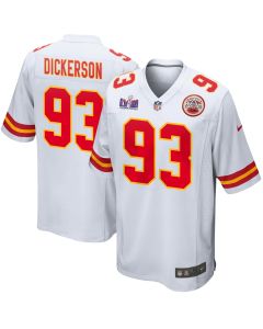 Matt Dickerson 93 Kansas City Chiefs Super Bowl LVIII Patch Game Men Jersey – White