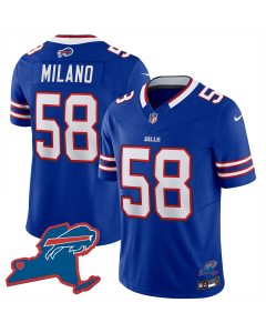 Matt Milano 58 Buffalo Bills New York Patch Game Men Jersey – Royal