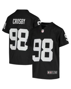 Maxx Crosby 98 Las Vegas Raiders YOUTH Game Jersey – Black