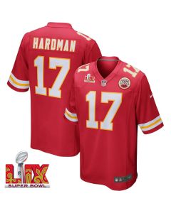 Mecole Hardman #17 Kansas City Chiefs Super Bowl LIX Jersey – Men’s – Red