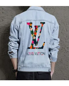 Men's Casual Denim Jacket - Ideal Gift for Him - Contemporary Style Style - Great for Street Style - Graduation Gift - Light Blue - Main View