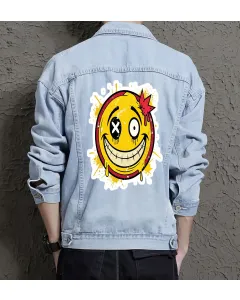 Men's Casual Jean Coat - Gift Idea for Boyfriend - Vintage Style for School Wear - Perfect for Just Because - Light Blue - Main View