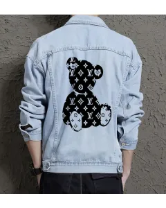 Men's Denim Outerwear - Perfect Present for Teen Boys - Clean Design - for Shopping Days - New Year Gift - Light Blue - Main View