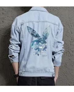 Men's Jean Jacket for Nephew - Great Button Front Gift - Weekend Wear for College Start - Trend Followers - Light Blue - Main View