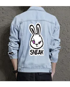 Men's Relaxed Fit Jean Jacket - Gift for Fashion Lover - Relaxed Style for Social Events - Holiday Season for College Students - Light Blue - Main View