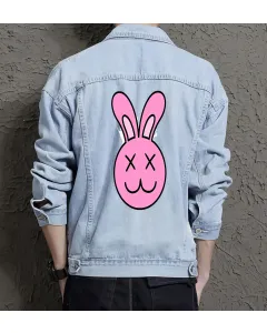 Men's Street Style Denim Jacket - Gift Idea for Dad - Classic Fit for School Wear - Perfect for College Start - Light Blue - Main View