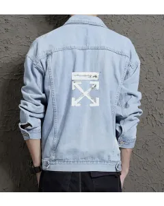 Men's Urban Jean Jacket for Brother - Classic Fit with Day Trips - Gift Idea for College Start College Students - Light Blue - Main View
