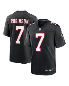 Men’s Atlanta Falcons Bijan Robinson Black Throwback Game Jersey