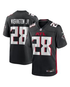 Men’s Atlanta Falcons Carlos Washington Jr. Black Team Game Jersey